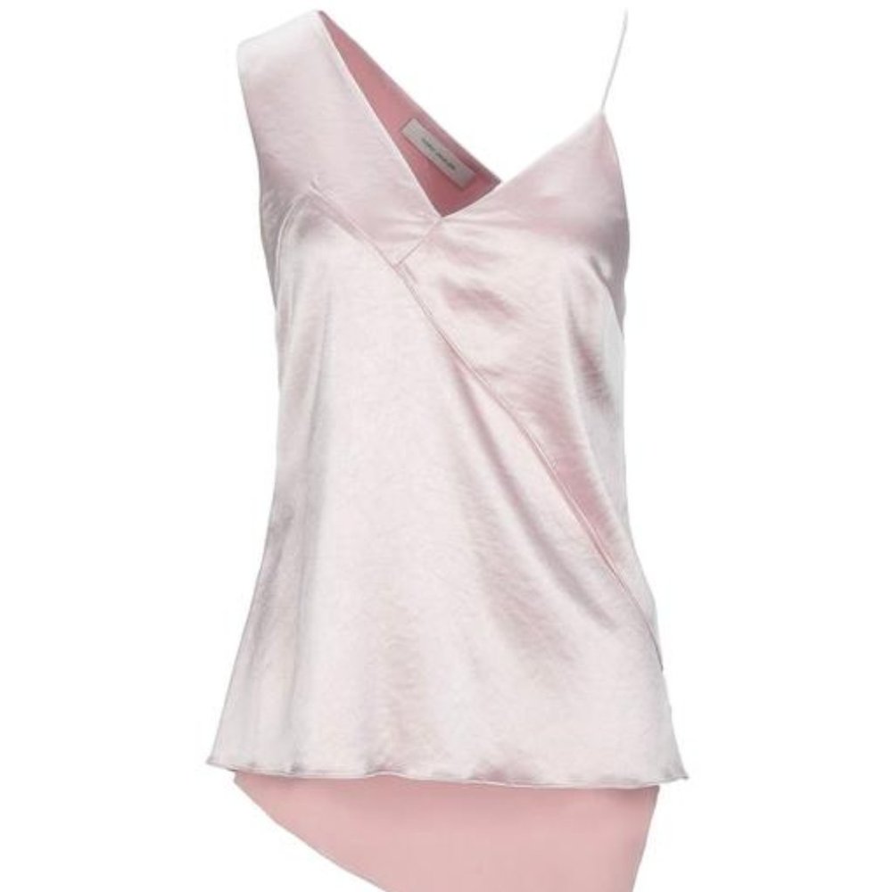 Cedric Charlier Pink Asymmetrical Top NWOT